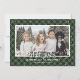 Tarjeta Festiva Foto de creencia de nieve de búfalo verde