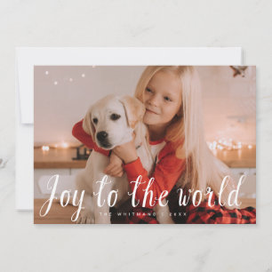 Tarjeta Festiva Foto de Curly Joy para los Navidades del mundo