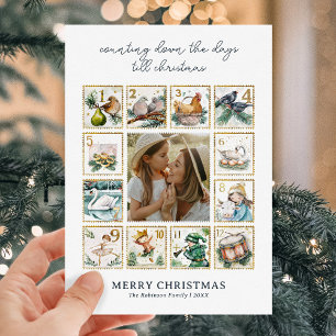 Tarjeta Festiva Foto de doce días de Navidades