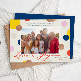 Tarjeta Festiva Foto de Dottie Love and Joy Family