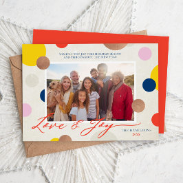 Tarjeta Festiva Foto de Dottie Love and Joy Family