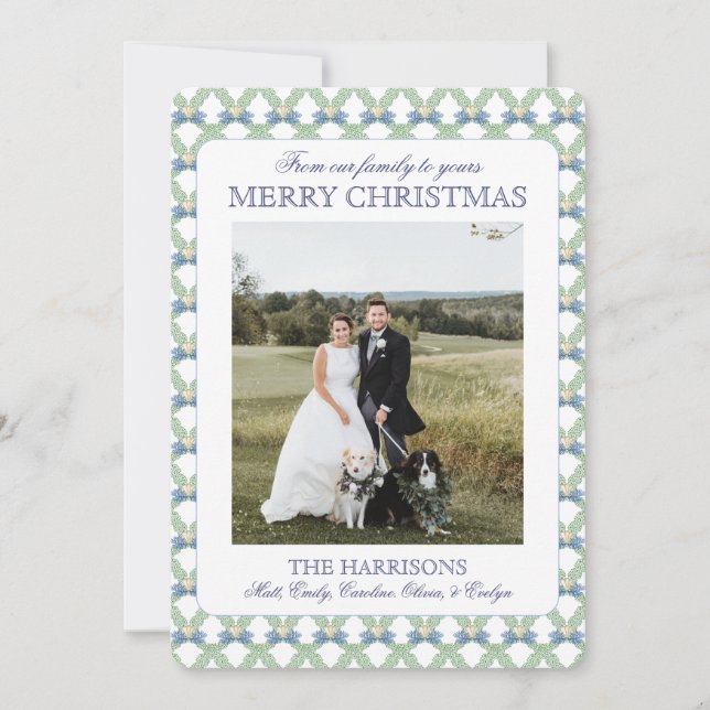 Tarjeta Festiva Foto de egoístas de Navidades de la época del mile (Anverso)