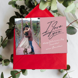 Tarjeta Festiva Foto de escritura Te Amo Día de San Valentín