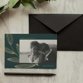 Tarjeta Festiva Foto de Esmeralda Green Sprout