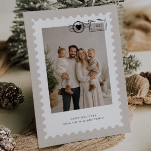 Tarjeta Festiva Foto de familia con sello de franqueo neutral