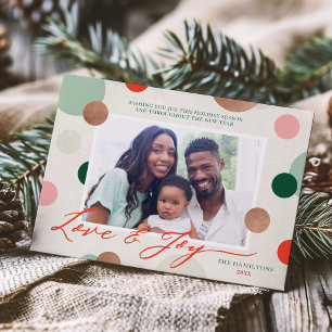 Tarjeta Festiva Foto de familia de amor y alegría