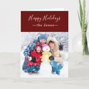 Tarjeta Festiva Foto de familia de Blanca Nieves con Frosty Felice