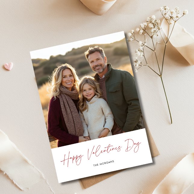Tarjeta Festiva Foto de familia de Día de San Valentín de caligraf (Subido por el creador)