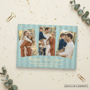 Tarjeta Festiva Foto de familia de Feliz Año Nuevo