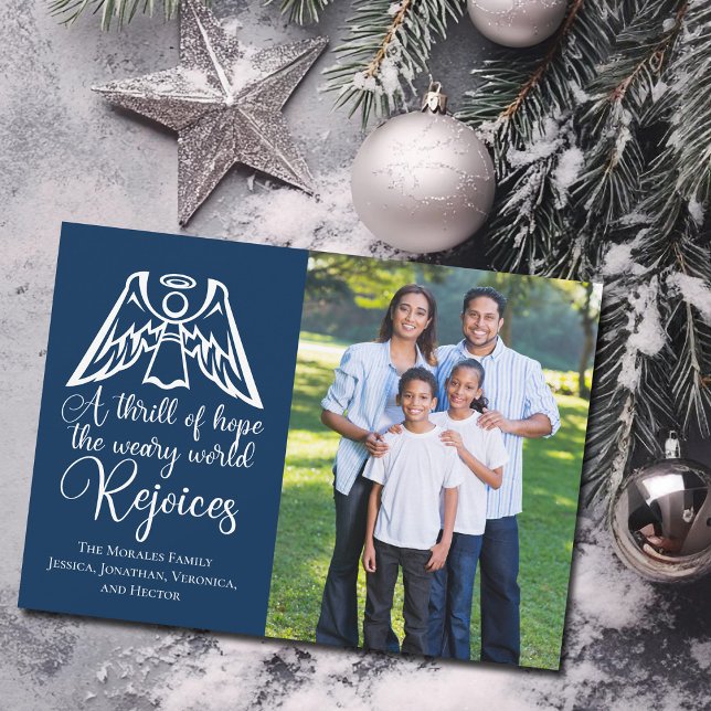 Tarjeta Festiva Foto de familia de Navidades religiosos se regocij (Subido por el creador)