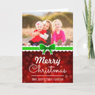 Tarjeta Festiva Foto de familia de Personalizados de fondo de Boke