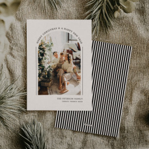Tarjeta Festiva Foto de familia elegante y moderna