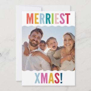 TARJETA FESTIVA FOTO DE FAMILIA MODERNA JUGUETONA CON COLORES VIVO