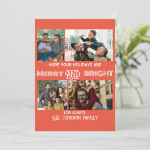 Tarjeta Festiva Foto de familia moderna y alegre