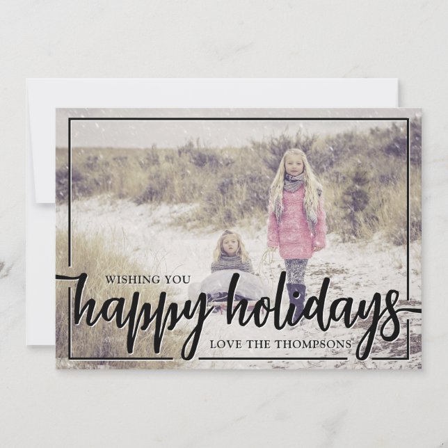 Tarjeta Festiva Foto de Felices Fiestas (Anverso)