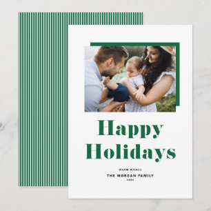 Tarjeta Festiva Foto de Felices Fiestas con Tipografía Negrita Fes