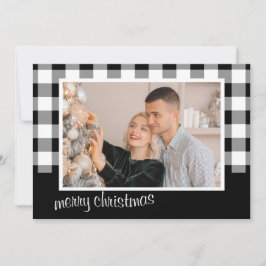 Tarjeta Festiva Foto de "Feliz Navidad" en blanco y negro