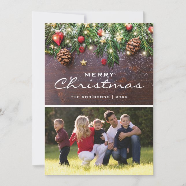 Tarjeta Festiva Foto de feriado de Navidades rusos tradicionales (Anverso)