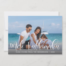 Tarjeta Festiva Foto de feriado hawaiano Mele Kalikimaka