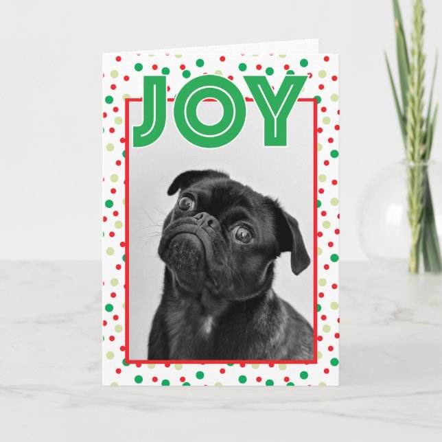 Tarjeta Festiva FOTO DE FESTIVIDAD DE LOS navidades | Confetti Joy (Anverso)