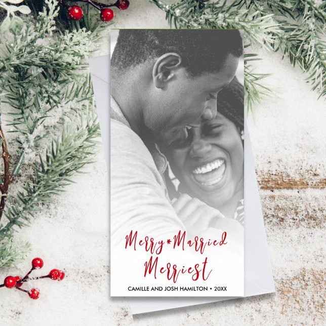 Tarjeta Festiva Foto de festividad recién casados con Navidades re (Subido por el creador)