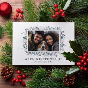 Tarjeta Festiva Foto de follaje de navidades