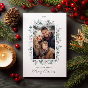 Tarjeta Festiva Foto de follaje de navidades