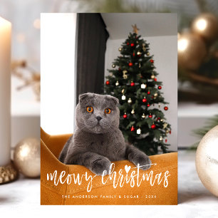 Tarjeta Festiva Foto de gato de Mascota de escritura moderna de Me