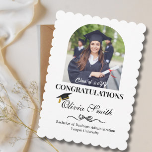 Tarjeta Festiva Foto de graduación Felicitaciones Graduado con est