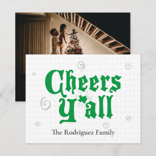Tarjeta Festiva Foto de Green Cheers Y'all