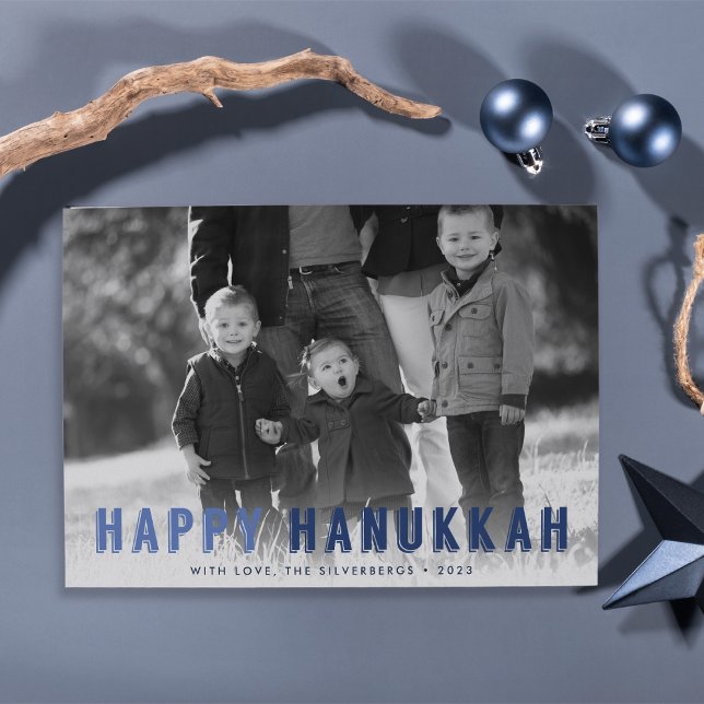Tarjeta Festiva Foto de Hanukkah en Blues Modernos (Subido por el creador)