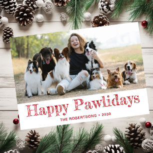 Tarjeta Festiva Foto de Happy Pawlidays