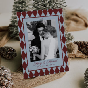 Tarjeta Festiva Foto de Harlequin Merry & Married