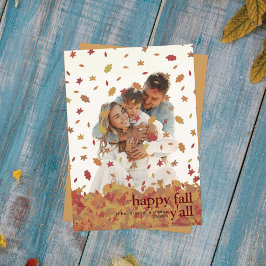 TARJETA FESTIVA FOTO DE HOJAS CAÍDAS