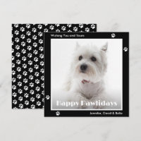 Foto de huellas de patas de Westie en negro