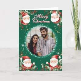 Tarjeta Festiva Foto de Jolly Santa Clause