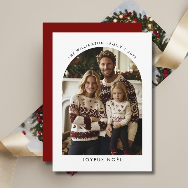 Tarjeta Festiva Foto de Joyeux Noël French Christmas Greetings Arc (Subido por el creador)