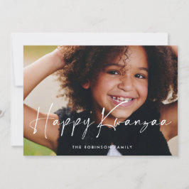 Tarjeta Festiva Foto de Kwanzaa feliz moderna