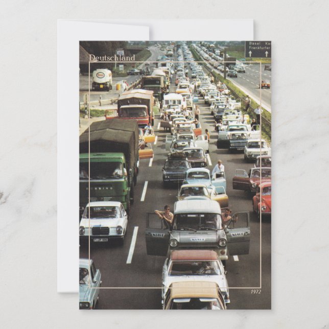 Tarjeta Festiva Foto de la antigua Alemania de los años 70 (Anverso)