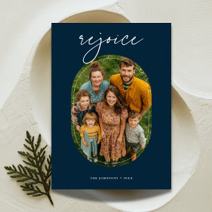 Tarjeta Festiva Foto de la cápsula   Familia de Navidades de regoc
