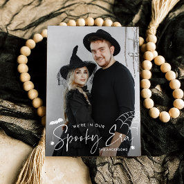 Tarjeta Festiva Foto de la época de cuchara fantasmal en Halloween