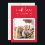 Tarjeta Festiva FOTO DE LA FAMILIA 2023 lindo y elegante marco de<br><div class="desc">por kat massard >> WWW.SIMPLYSWEETPAPERIE.COM <<< Un diseño de tarjeta lindo que presenta "con amor" en la parte superior, luego sus nombres y mensajes, y color claro en el reverso, dándole la oportunidad de escribir a mano un mensaje personal. ¡Con una foto cuadrada enmarcada de vieira en la parte delantera...</div>