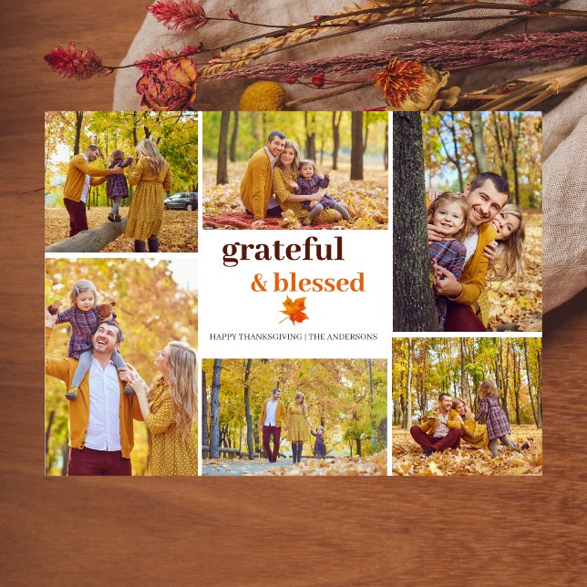 Tarjeta Festiva Foto de la familia de Agradecimiento y bendición d (Subido por el creador)