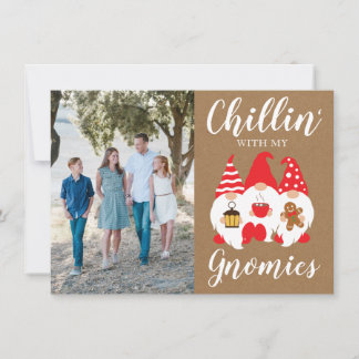 Tarjeta Festiva Foto de la familia de los Navidades cutáneos de lo