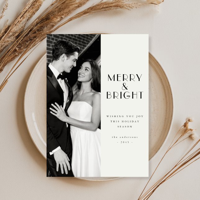 Tarjeta Festiva Foto de la familia de los Navidades merry y brilla (Subido por el creador)