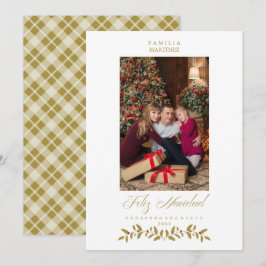Tarjeta Festiva Foto de la familia de Navidades de Moda modernos y