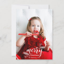 Tarjeta Festiva Foto de la familia de patrones de Navidades de Cua