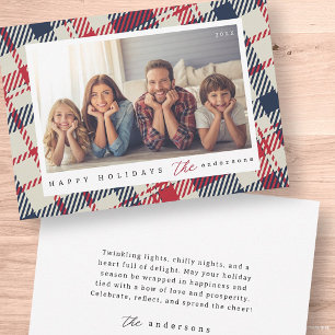 Tarjeta Festiva Foto de la familia de Personalizados de Navidades 