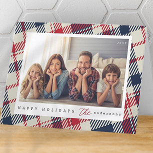 Tarjeta Festiva Foto de la familia de Personalizados de Navidades