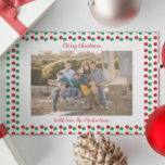 Tarjeta Festiva Foto de la familia de saludos de temporada<br><div class="desc">Tarjeta de vacaciones familiares de la temporada de saludos con fondo geométrico de confeti. Crédito de la foto: Photography © Storytree Studios,  Stanford,  CA. La imagen de plantilla debe reemplazarse con su propia foto</div>